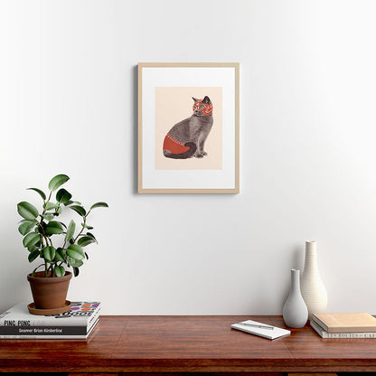 Cat Wrestler Framed Art Print Gallery Image 19