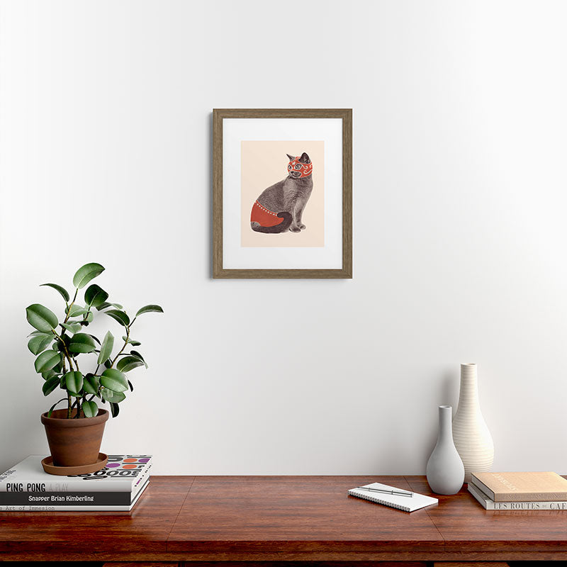 Cat Wrestler Framed Art Print Gallery Image 39