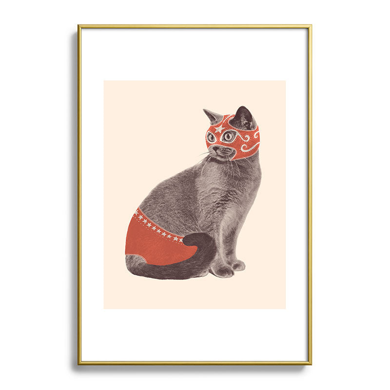 Cat Wrestler Framed Art Print Gallery Image 90