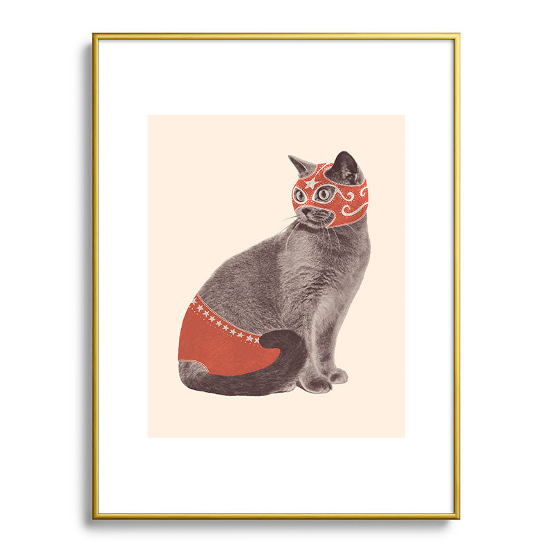 Cat Wrestler Framed Art Print Gallery Image 92