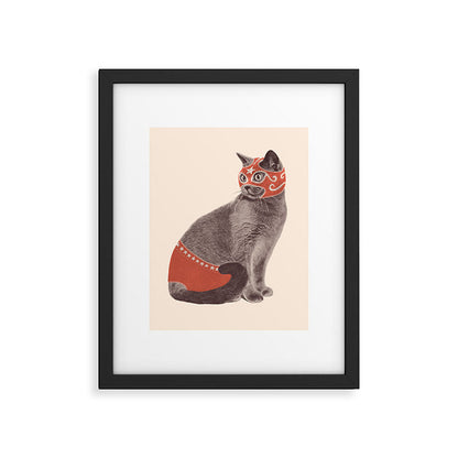 Cat Wrestler Framed Art Print Gallery Image 4