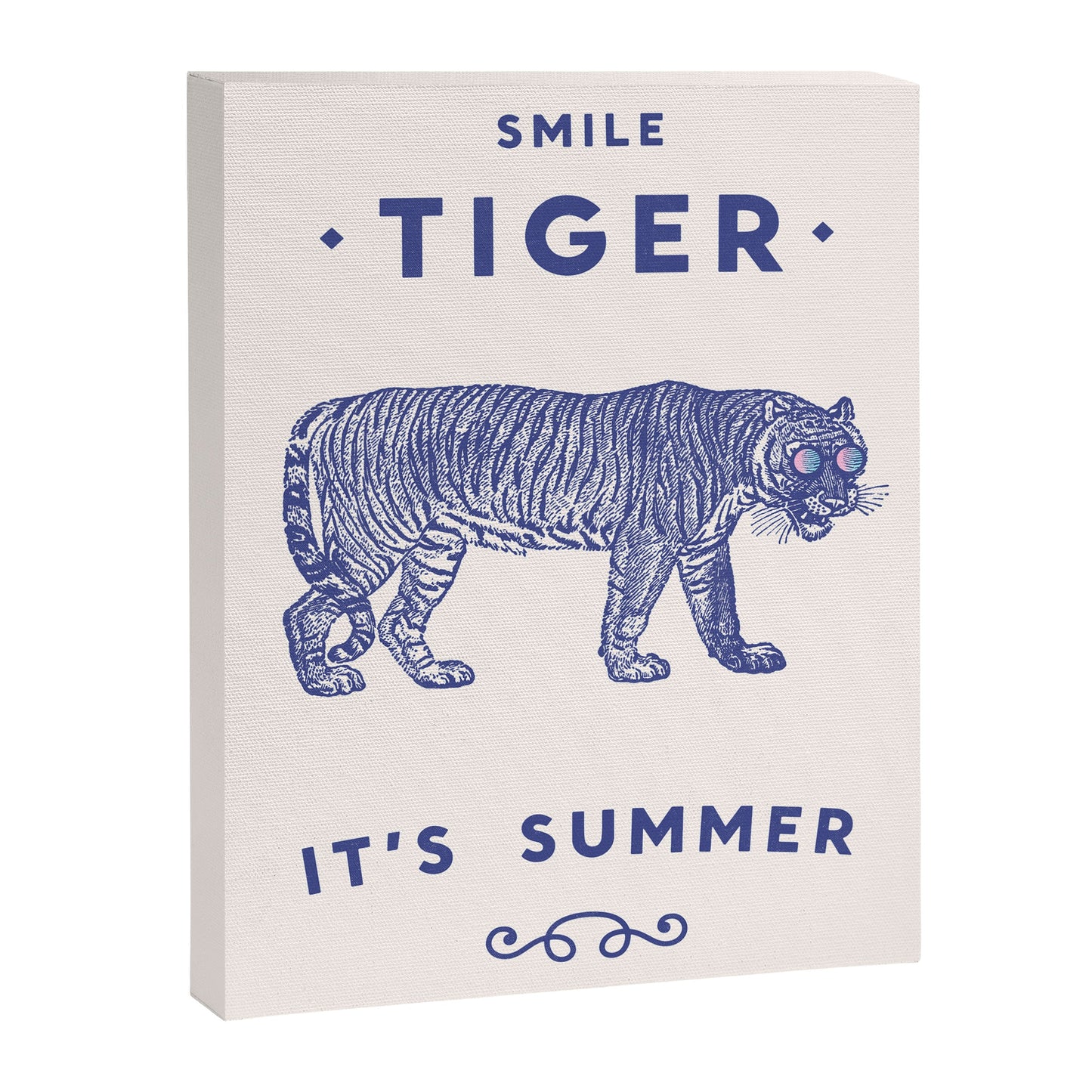 Smile Tiger, it's Summer Canvas Print Gallery Image 3