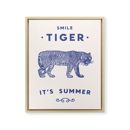 Smile Tiger, it's Summer Framed Canvas Print Gallery Image 17