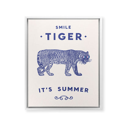 Smile Tiger, it's Summer Framed Canvas Print Gallery Image 20