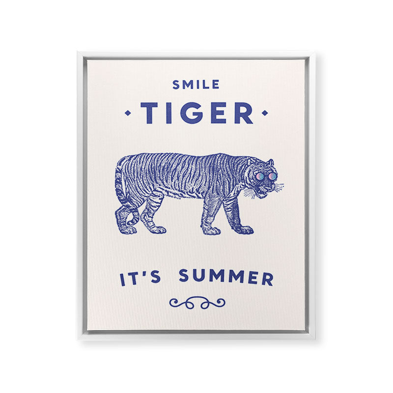 Smile Tiger, it's Summer Framed Canvas Print Gallery Image 23