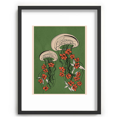 Floral Jellyfishes 2 Framed Art Print Gallery Image 61
