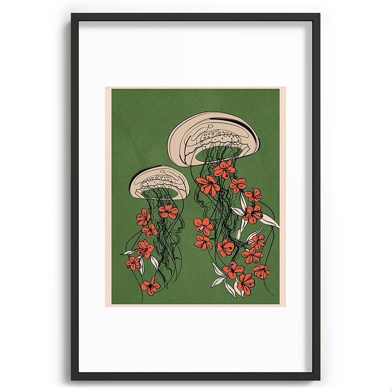 Floral Jellyfishes 2 Framed Art Print Gallery Image 62