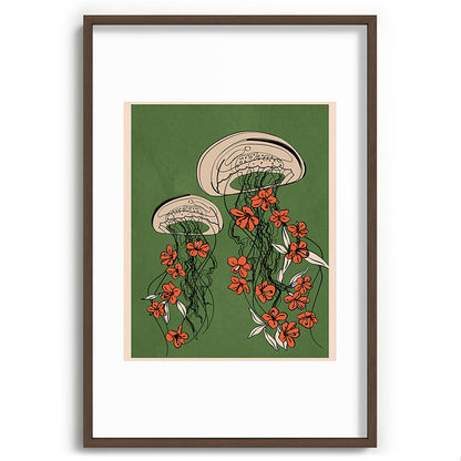 Floral Jellyfishes 2 Framed Art Print Gallery Image 68