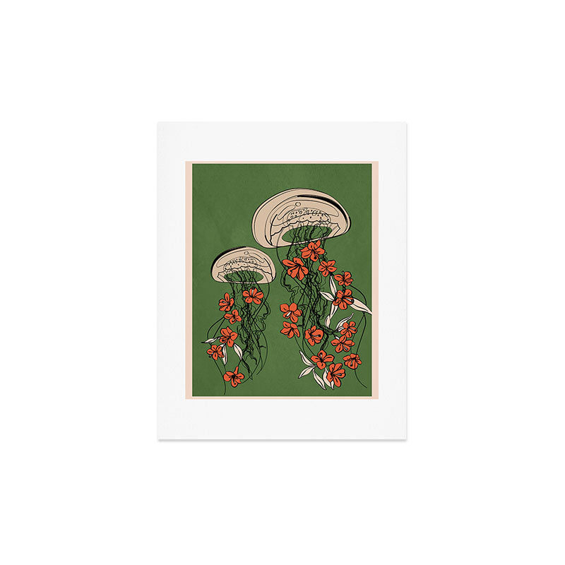 Floral Jellyfishes 2 Art Print Gallery Image 3
