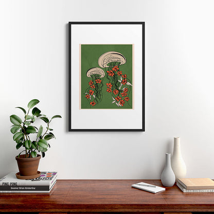Floral Jellyfishes 2 Framed Art Print Gallery Image 6
