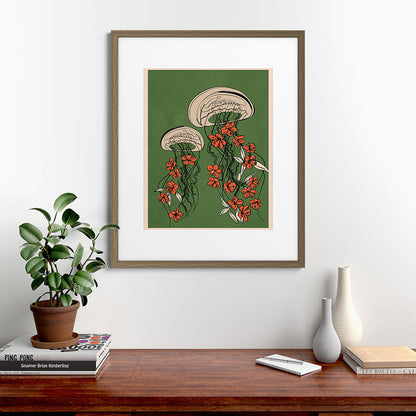 Floral Jellyfishes 2 Framed Art Print Gallery Image 42
