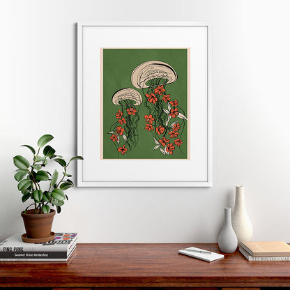Floral Jellyfishes 2 Framed Art Print Gallery Image 56