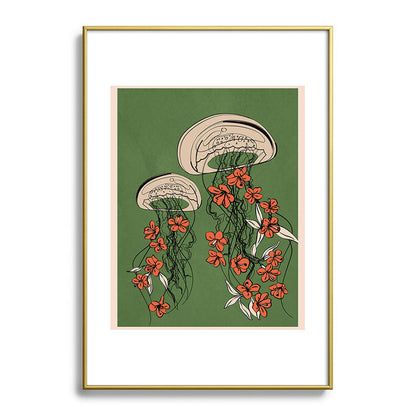 Floral Jellyfishes 2 Framed Art Print Gallery Image 90