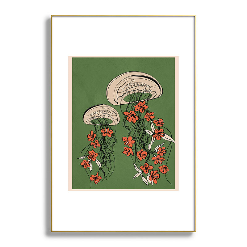 Floral Jellyfishes 2 Framed Art Print Gallery Image 93