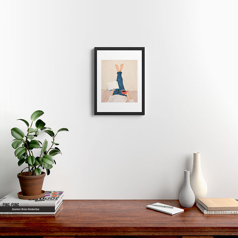 Morning Read Framed Art Print Gallery Image 3