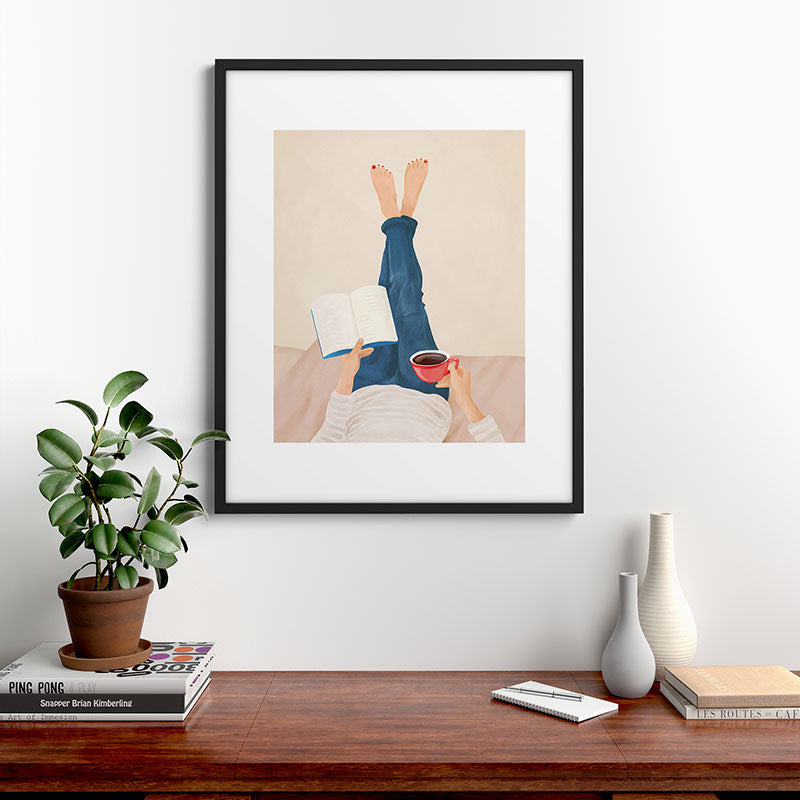Morning Read Framed Art Print Gallery Image 7