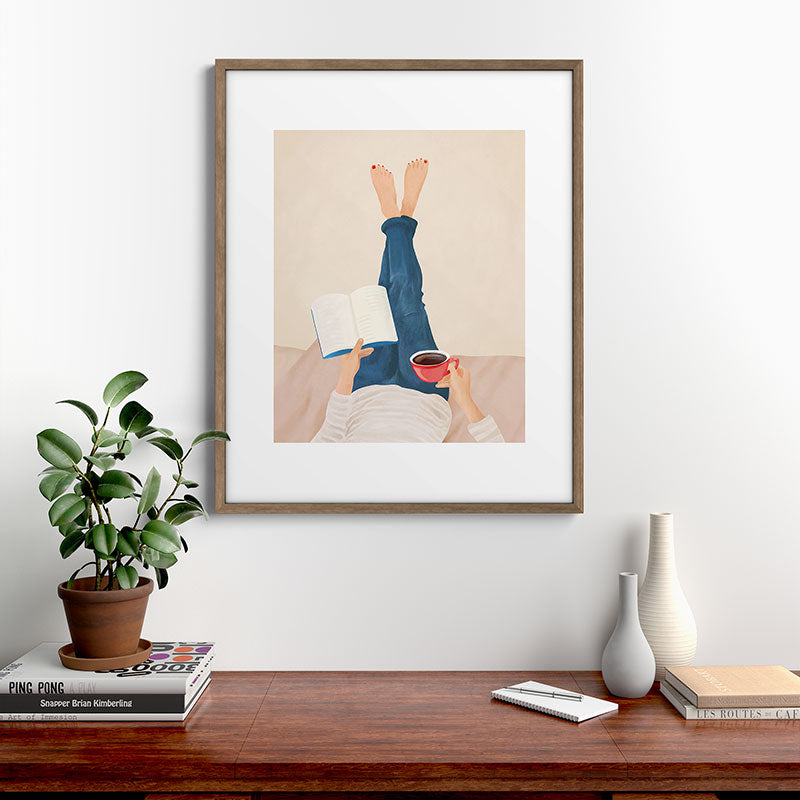 Morning Read Framed Art Print Gallery Image 14