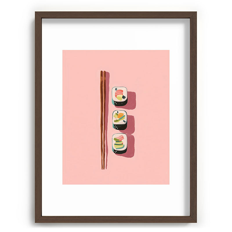Pink Sushi Rhythm Framed Art Print Gallery Image 67