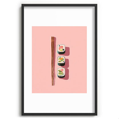 Pink Sushi Rhythm Framed Art Print Gallery Image 62