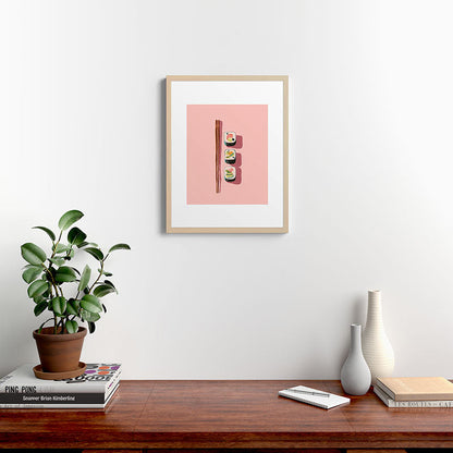 Pink Sushi Rhythm Framed Art Print Gallery Image 19