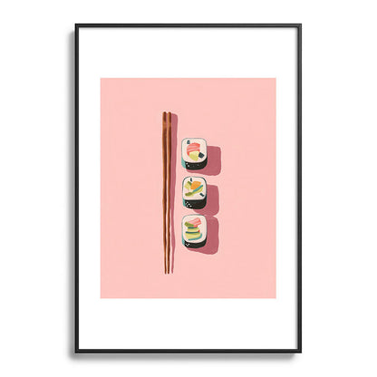 Pink Sushi Rhythm Framed Art Print Gallery Image 83