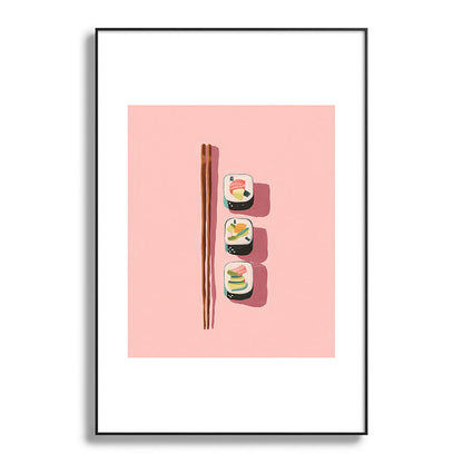 Pink Sushi Rhythm Framed Art Print Gallery Image 87