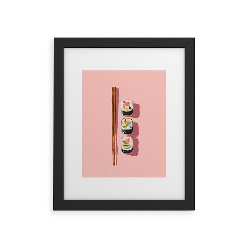 Pink Sushi Rhythm Framed Art Print Gallery Image 34