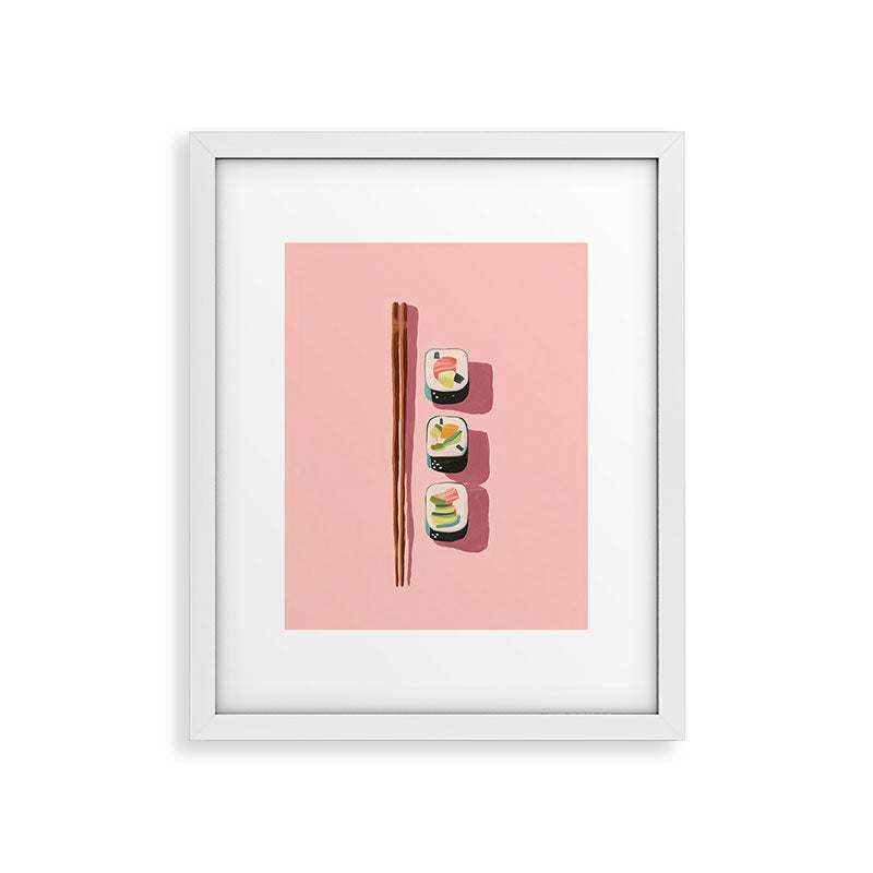 Pink Sushi Rhythm Framed Art Print Gallery Image 26