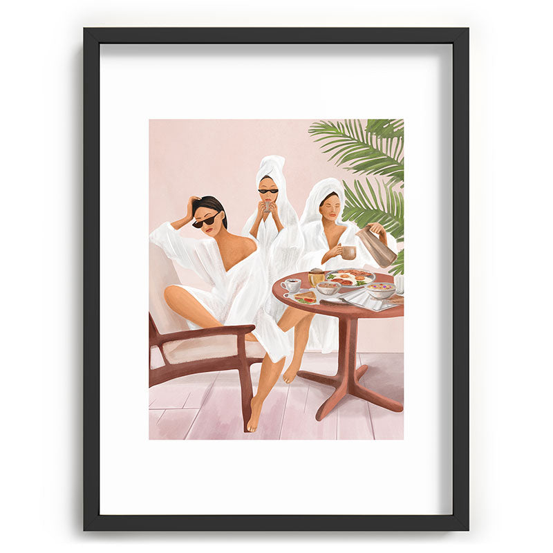 Weekend morning with friends Framed Art Print Gallery Image 60