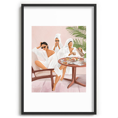 Weekend morning with friends Framed Art Print Gallery Image 62