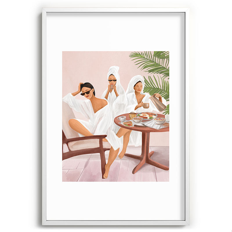 Weekend morning with friends Framed Art Print Gallery Image 80