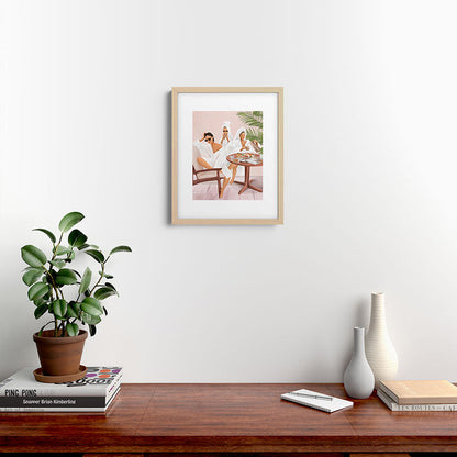 Weekend morning with friends Framed Art Print Gallery Image 18