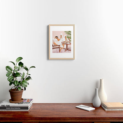 Weekend morning with friends Framed Art Print Gallery Image 17