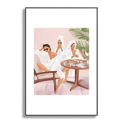 Weekend morning with friends Framed Art Print Gallery Image 86
