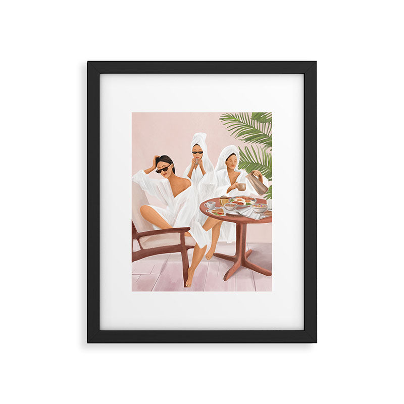 Weekend morning with friends Framed Art Print Gallery Image 5