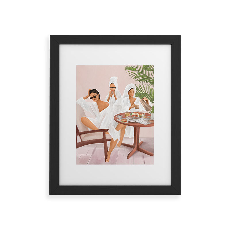 Weekend morning with friends Framed Art Print Gallery Image 29