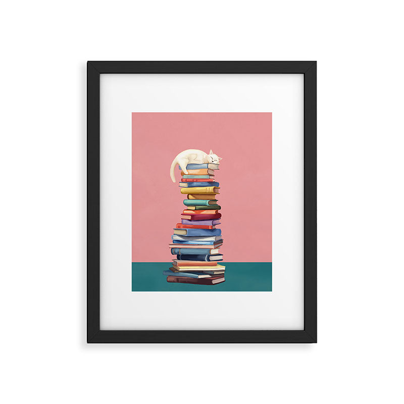 Where the Cat Dreams Framed Art Print Gallery Image 1