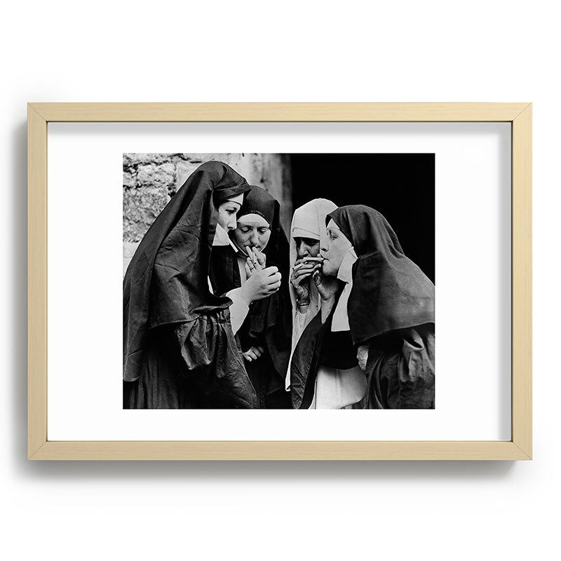 Smoking Nuns Vintage Photo -Smoking Nuns Framed Art Print Gallery Image 71