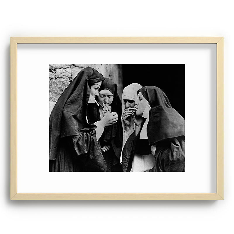 Smoking Nuns Vintage Photo -Smoking Nuns Framed Art Print Gallery Image 72