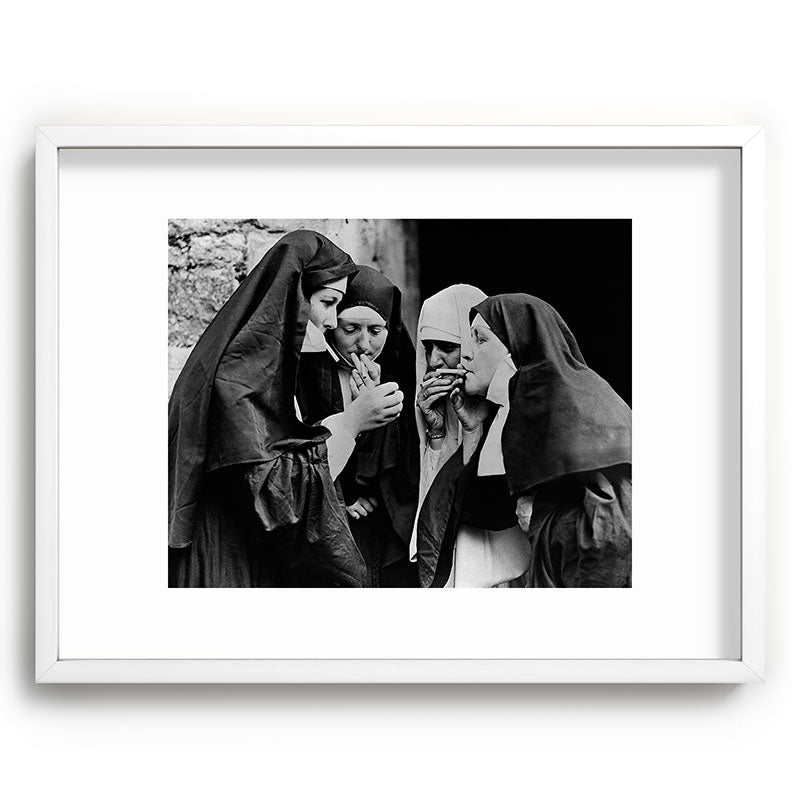 Smoking Nuns Vintage Photo -Smoking Nuns Framed Art Print Gallery Image 78