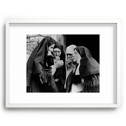 Smoking Nuns Vintage Photo -Smoking Nuns Framed Art Print Gallery Image 78