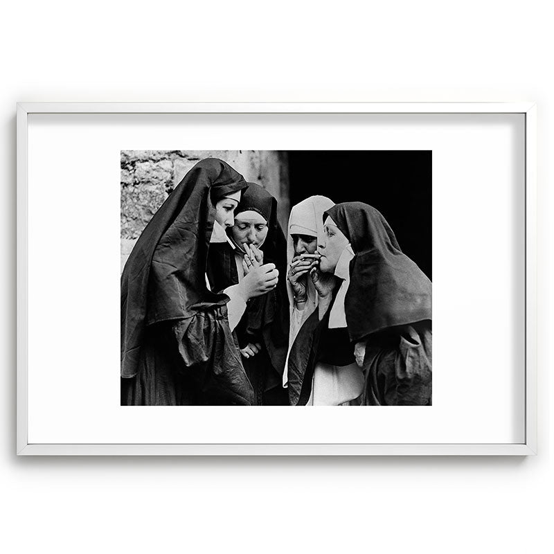 Smoking Nuns Vintage Photo -Smoking Nuns Framed Art Print Gallery Image 80