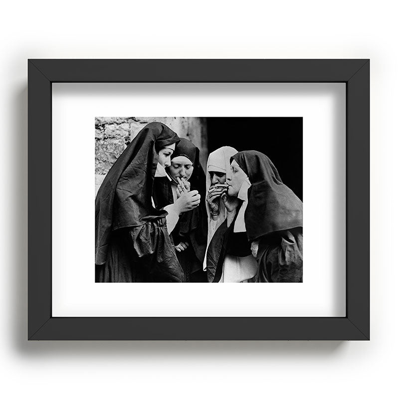 Smoking Nuns Vintage Photo -Smoking Nuns Framed Art Print Gallery Image 57