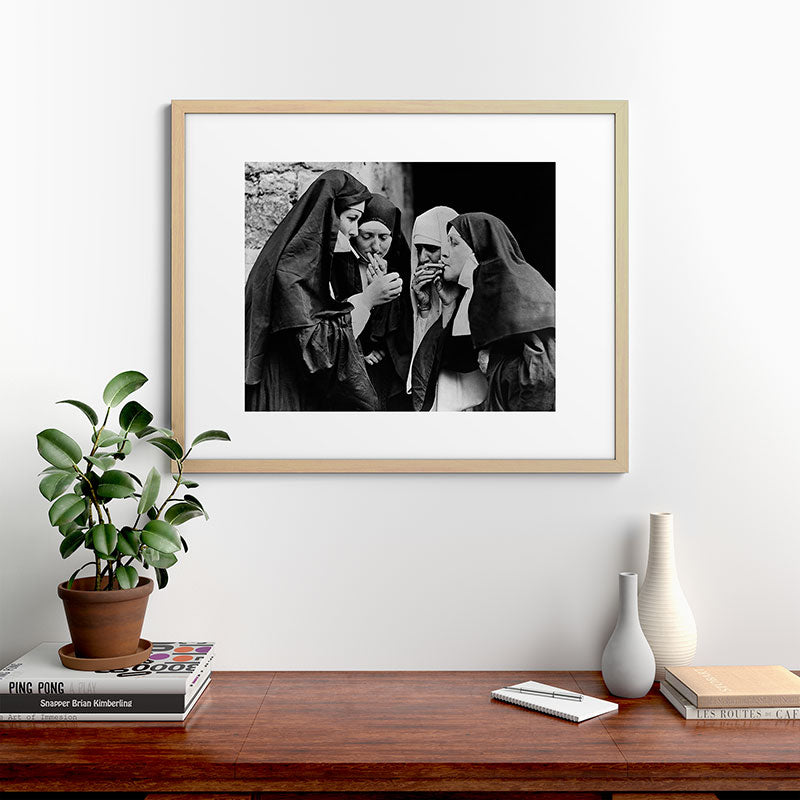 Smoking Nuns Vintage Photo -Smoking Nuns Framed Art Print Gallery Image 49