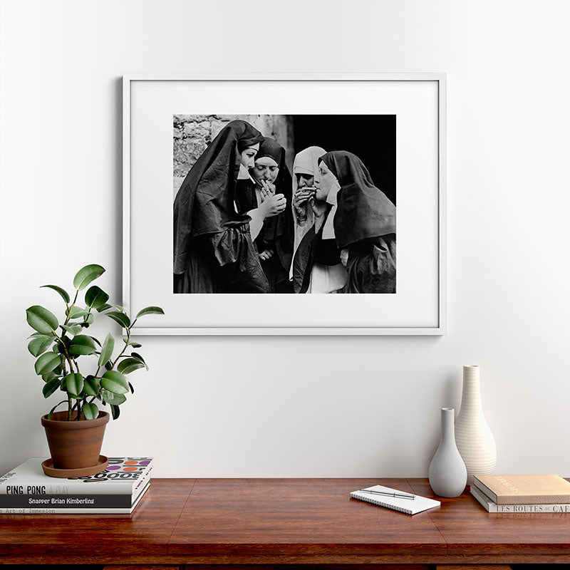 Smoking Nuns Vintage Photo -Smoking Nuns Framed Art Print Gallery Image 28