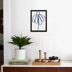 Minimal Flora 1 Dark Blue Framed Poster 9x12