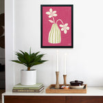 Mixed Feelings Pink and Green Framed Poster 12x16