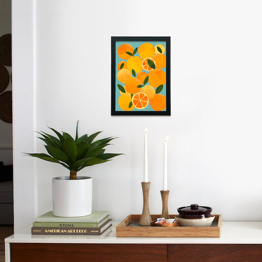 Naranjas Azul Framed Poster 9x12