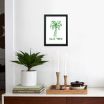 Palm Tree Green Framed Poster 9x12
