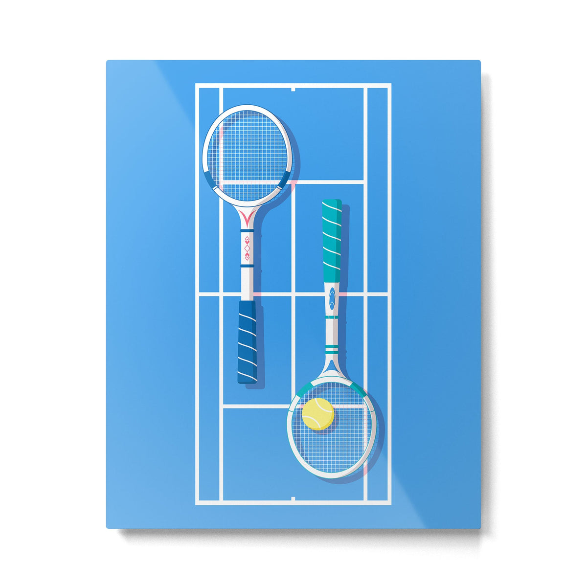 Tennis Retro Metal Print Gallery Image 4